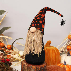 Decoración de Halloween, Muñeco de Tela de Seda con Forma de <span class=keywords><strong>Calabaza</strong></span>, Sin Rostro, Estilo Bosque, Anciano - Product Image 3