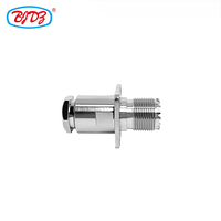 Pasokan pabrik UHF SO239 konektor RF klem flens Jack perempuan untuk RG214 RG8 RG213 LMR400 H-1000 konektor koaksial RF
