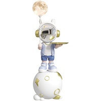 Artisanat en résine élégant et de haute qualité représentant un astronaute avec lampe lunaire pour la décoration de la maison, du bureau ou du salon