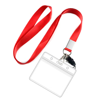 Porte-cartes et porte-badges en PVC imperméable à la mode avec cordon détachable, pas cher et élégant pour femmes