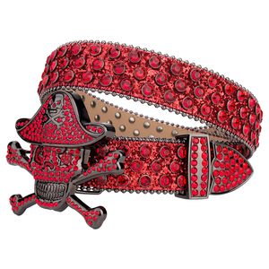 <span class=keywords><strong>Ceinture</strong></span> unisexe vintage style punk avec strass et boucle en alliage de <span class=keywords><strong>pirate</strong></span>, sangle en cuir PU, largeur 3,8 cm, longueur 120 cm, pour hommes et femmes - Product Image 4