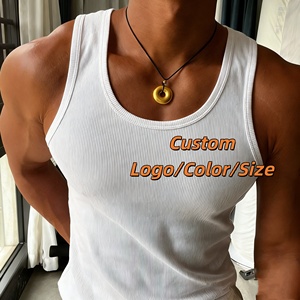 Canotta da <span class=keywords><strong>Uomo</strong></span> in Cotone Senza Maniche per Palestra, Bodybuilding, Traspirante, Personalizzabile, per Allenamento Sportivo - Product Image 1
