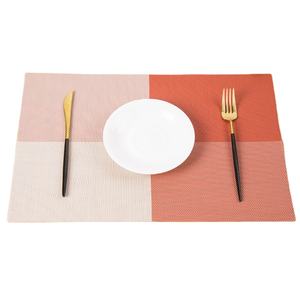 เสื่อรองจานสี่เหลี่ยมแบบเรียบง่าย,แผ่นรองปูโต๊ะ PVC แผ่นฉนวนกันความร้อนกันน้ำแผ่นรองจานชา - Product Image 1