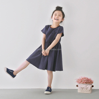 Vêtements pour femmes, robe swing, effet coton, jupe à volants, robes pour filles, robe papillon à manches bouffantes pour impression par sublimation