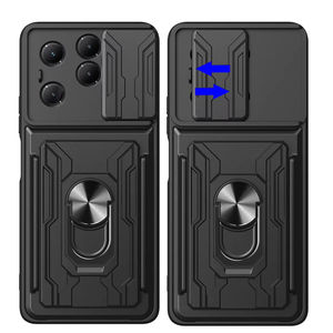 Fundas de teléfono móvil con ranura para tarjetas de anillo para Infinix Hot 60 Pro Plus Smart 10 Plus Spark 40 Pro Plus Pova 7 6 fundas traseras para cámara deslizante - Product Image 4