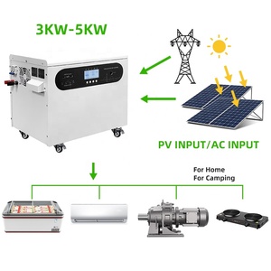 Générateur solaire au lithium de 3000W 5000 <span class=keywords><strong>W</strong></span> 3000W 5000 <span class=keywords><strong>W</strong></span> Watt 220V système de centrale électrique portable 3KW 5KW LiFePO4 batterie de stockage d'énergie - Product Image 3