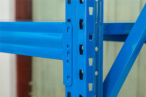 Estanterías de Almacenamiento de Acero para Almacén, Resistentes, con Marco Azul y Estantes Naranjas, Estanterías Industriales para Supermercados - Product Image 6