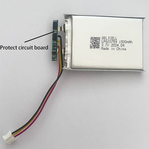 Bateria Recarregável de Polímero de Lítio de Alta Qualidade LP603759 <span class=keywords><strong>3</strong></span>.7V 1500mAh com Conector de <span class=keywords><strong>3</strong></span> Pinos para Controles de Jogos de Consumo - Product Image 5