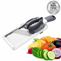 YONGLI Multi Handheld Mandoline Snijder - Groentesnijder, Aardappelsnijder, Verstelbaar RVS-mes, Comfortabele Greep