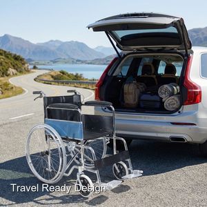 Transit avancé des patients : Fauteuil roulant médical Keling avec repose-pieds pivotants - Product Image 1