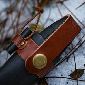 Juego de cuchillos suecos Chuanyeren Mora con funda de cuero Crazy Horse, varilla de magnesio, herramienta de supervivencia para bushcraft, <span class=keywords><strong>camping</strong></span> y escalada al aire libre. - Product Image 6