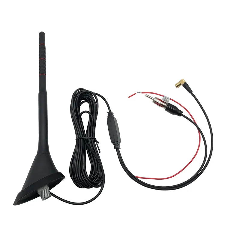Rotatable 7 Inch Signal Rod Car Roof Radio FM AM Antenna Aerial With 5M Jaso Plug Cable For VW Jetta Golf Passat