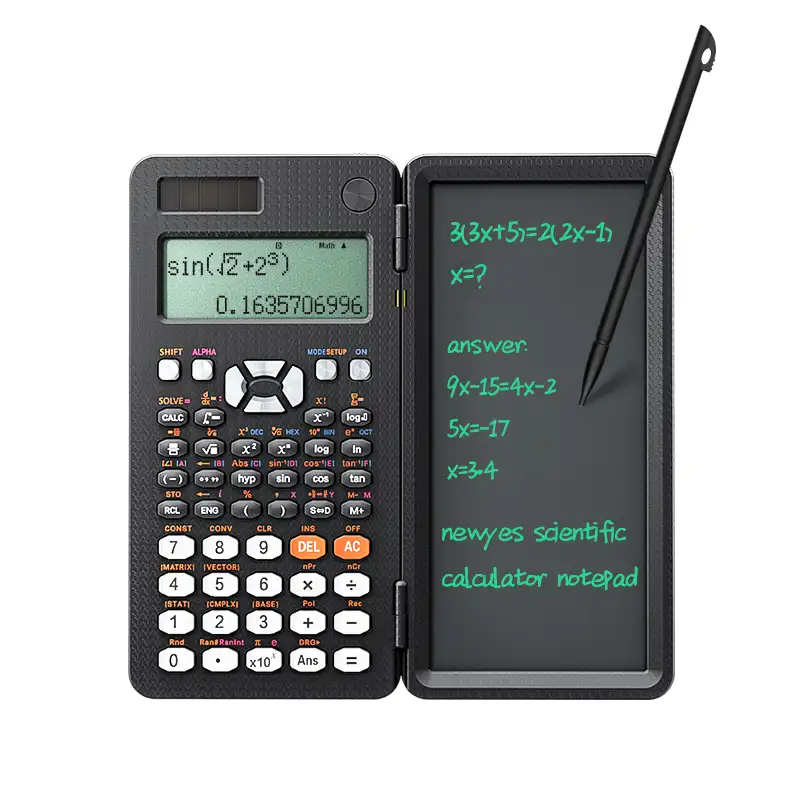 Kalkulator Ilmiah Grafik Siswa Sekolah NEWYES, dengan Alas Tulis