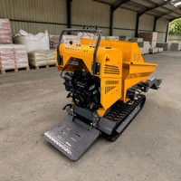 Mini-dumper sur chenilles HDL YH-500, capacité 500 kg, chenilles en caoutchouc, pour travaux de transport dans les jardins, les fermes et les vergers