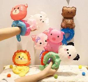 Balon Foil gelang anak, dekorasi pesta ulang tahun, pesta pernikahan, balon pergelangan tangan kartun hewan anak-anak