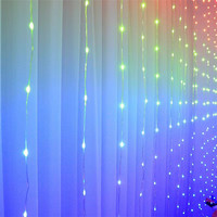 Christmas 3*3 Meters Copper Wire Fairy Light String USB Remote Control Window 300 Led Curtain Holiday for Party Wedding Decor