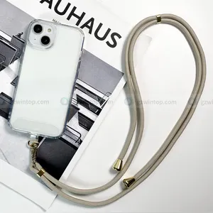 Accesorios para teléfonos móviles Universal cuello muñeca cordón parche Tab Lasso Tether celular móvil Smartphone teléfono funda Correa con Metal