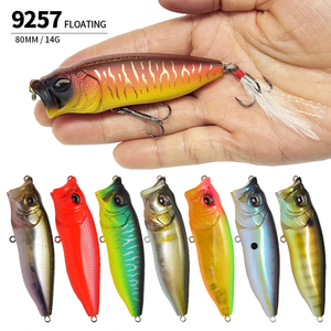 JAPAN POPMAX Esca Artificiale Galleggiante 80mm 14g Topwater per <span class=keywords><strong>Pesca</strong></span> in <span class=keywords><strong>Mare</strong></span> e Acqua Dolce, per Spigola e Carpa, Wobbler Popper <span class=keywords><strong>Pesca</strong></span> - Product Image 1