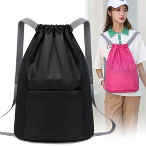 Biểu Tượng Tùy Chỉnh Ngoài Trời Giản Dị Dây Kéo Túi Gấp Túi Không Thấm Nước Dây Kéo Ba Lô Vẽ Phòng Tập Thể Dục Chuỗi Túi Cho Ba Lô - Product Image 5