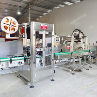 LIENM Machine automatique d'étiquetage de bouteilles autocollantes de produits Machines d'étiquetage PVC PET Machine à pompe Étiquetage Manchon rétractable Impression