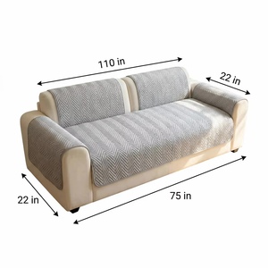 Funda Protectora para Cojín de <span class=keywords><strong>Sofá</strong></span> Elástica de Poliéster Sólido de 5 Colores, Antideslizante, para <span class=keywords><strong>Sofá</strong></span> de Hogar - Product Image 1