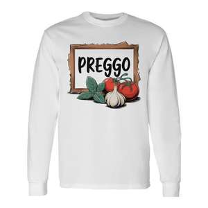 T-shirt à manches longues Preggo Sauce, chemise mignonne pour l'annonce de grossesse - Product Image 1