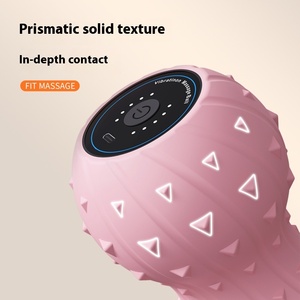 LUYAO, relajante muscular eléctrico portátil, <span class=keywords><strong>rodillo</strong></span> terapéutico para masaje de espalda y cuerpo con bola de masaje vibratoria de cacahuete Fascia - Product Image 4