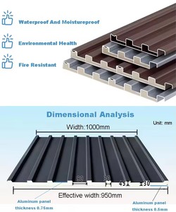 Panel Sándwich de PU Ignífugo e Impermeable para Techo, Panel de Techo de Aluminio Aislado Tipo <span class=keywords><strong>Teja</strong></span>, para <span class=keywords><strong>Cubierta</strong></span> de Techo de Casa o Villa, Lámina Metálica - Product Image 4