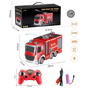 Camión <span class=keywords><strong>de</strong></span> <span class=keywords><strong>Bomberos</strong></span> <span class=keywords><strong>de</strong></span> Metal a Escala 1:24 <span class=keywords><strong>de</strong></span> 2.4GHz, Juguete RC para Niños con Luces, Música, Control Remoto, Bomba <span class=keywords><strong>de</strong></span> Agua, Alcance <span class=keywords><strong>de</strong></span> 30m, Listo para Usar - Product Image 6