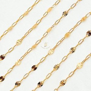 Catena GP US in Oro 14k Placcato, Stile Paperclip e Marina con Taglio Diamante, Gioielli Permanenti e Catene in Oro all'Ingrosso - Product Image 6