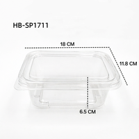 Boîte alimentaire en plastique avec couvercle, emballage transparent pour muffins, présentoir à biscuits, desserts, gâteaux de luxe, vue claire