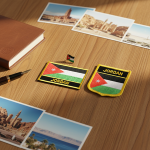 Parches Bordados con la Bandera Nacional <span class=keywords><strong>de</strong></span> Jordania, Insignia en Forma <span class=keywords><strong>de</strong></span> Escudo y Pin Cuadrado, Juego para Decorar Mochilas y Brazaletes <span class=keywords><strong>de</strong></span> Tela - Product Image 6