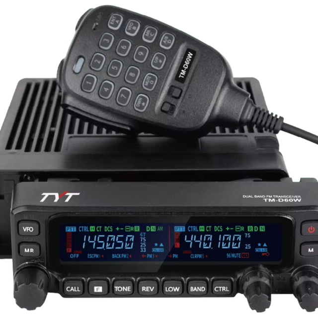 TYT TM-D60W Walkie Talkie UV 50W Dual Band Car Mobile Radio LC-688 Vhf/Uhf Two Way Radio Car Mounted Vehicle Two-Way-Radio