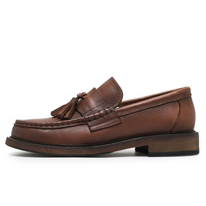 High-quality new platform square-toe lace-up party men's leather <b>shoes</b>, lightweight, anti-slip, breathable and durable. - Product Image 3