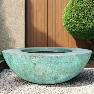 Lot de 6 pots de jardin en fibre de verre de forme rectangulaire mobiles créant un espace vert avec un décor de pot de fleur facile pour le salon de la maison - Product Image 3