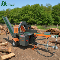 Processeur de bois commercial 20T, machine forestière, fendeuse de bois, machine à bois alimentée par moteur à essence, à vendre