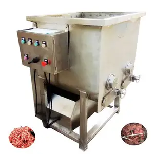 Mixer Meat Machine And Vegetable Stuffing Mixing Machine Vacuum Mixer Meat Mixer Food Beverage Factory Sausage Meat For Wholesales 50kg/batch