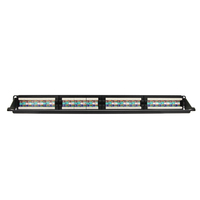 Accessoires réseau VCOM, panneau de brassage de câbles LAN 1U 12 24 ports Cat6 Cat6E 19 pouces avec connecteur RJ45 femelle