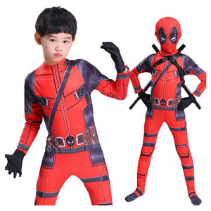 लड़कों के सुपरहीरो वेशभूषा zentai बॉडीसूट हेलोलीन कोस्प्ले पोशाक क्लासिक मृत पूल हथियार सेट डेड पूल - Product Image 3