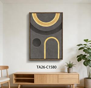 Quadro su Tela Minimalista Geometrico con LED, Arte Moderna per Soggiorno, Grande Dipinto da Appendere - Product Image 5