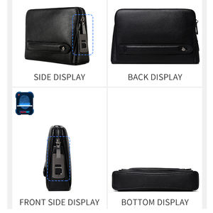 Mode hommes luxe en cuir véritable sac à main de haute qualité grande capacité affaires sac à main décontracté sac à main <span class=keywords><strong>multi</strong></span>-poches pour hommes - Product Image 6