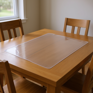 แผ่นป้องกันโต๊ะพีวีซีใส 36 x 54 นิ้ว แผ่นพลาสติกหนาสำหรับคลุมโต๊ะ คลุมเฟอร์นิเจอร์ แบบม้วนปิดได้ - Product Image 2