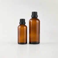 Flacon compte-gouttes en verre ambré 5ml 10ml 15ml 20ml 30ml 50ml 100ml avec bouchon inviolable Euro Dropper pour huiles essentielles et aromathérapie à domicile