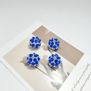 Electroplated Alloy Round <b>Beads</b> With Colored Stones For Jewelry Making DIY Accessories Sphere Shape Loose <b>Beads</b> - Product Image 3