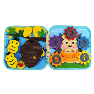 1-3 Jouet de Voyage Éducatif NF15-18 <span class=keywords><strong>Animaux</strong></span> de la Ferme Verts Thème Montessori <span class=keywords><strong>Livre</strong></span> Occupé pour les Tout-Petits - Product Image 3