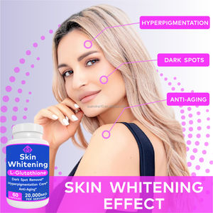 Produits de beauté, blanchiment de la peau, L-glutathion, collagène, peptide, soin de la pigmentation, élimination des taches brunes, extraits d'herbes, 60 capsules - Product Image 2