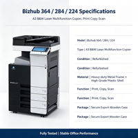 Photocopieur multifonction laser noir et blanc A3 Konica Minolta Bizhub 364 remis à neuf, entièrement testé, impression, copie, numérisation, photocopieur de bureau