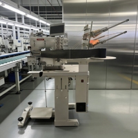 Machine à coudre automatique à alimentation par aiguille haute efficacité pour la pose de ceintures, machine à coudre de qualité commerciale pour tissus épais, idéale pour les ateliers textiles