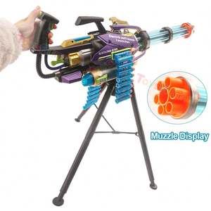 Mini pistolet Gatling en silicone réaliste, en plastique de haute qualité, avec éjection de douilles, jouet pour adulte en plastique véritable - Product Image 5