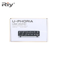 Carte son externe USB sans fil UMC202HD, interface MIDI, préamplis micro, prise en charge de 10 appareils, enregistrement studio, réduction du bruit